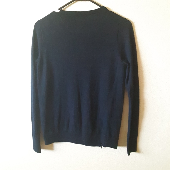 J crew navy merino wool sweater, size M - Picture 2 of 4
